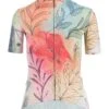 Q36.5 G1 Flower Leaves Dames Wielershirt Korte Mouw