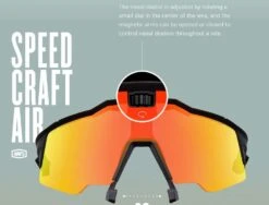 100% Speedcraft Air Hiper Lens Fietsbril-Soft Tact Black -Castelli Verkoopwinkel 61004 2