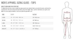 Voorkant -Castelli Verkoopwinkel maattabel heren 1 9