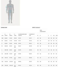 Northwave Blade Wielershirt Lange Mouw -Castelli Verkoopwinkel maattabel mannen 3